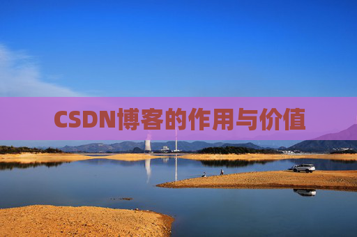 CSDN博客的作用与价值